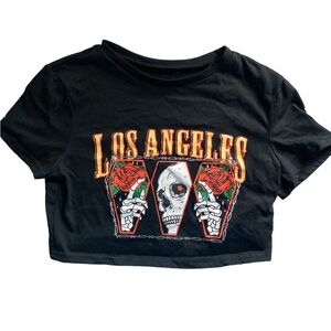 Los Angeles black crop top